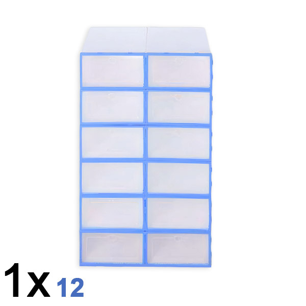 1x Boîte de rangement pour chaussures en plastique (12 pièces) | SHOEZY