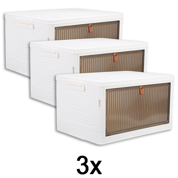 3x Boîte de rangement avec couvercle | ORGABOX
