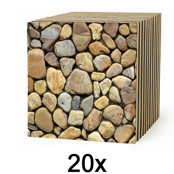 2x Papiers peints imitation pierre 3D (10 Pcs) | STONEBLOCKS 20+20 GRATUIT