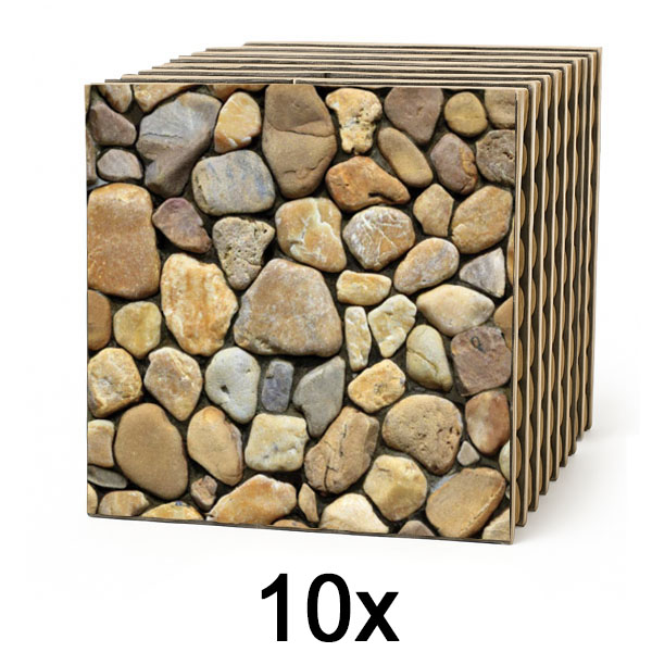 1x Papiers peints imitation pierre 3D (10 Pcs) | STONEBLOCKS 20+20 GRATUIT