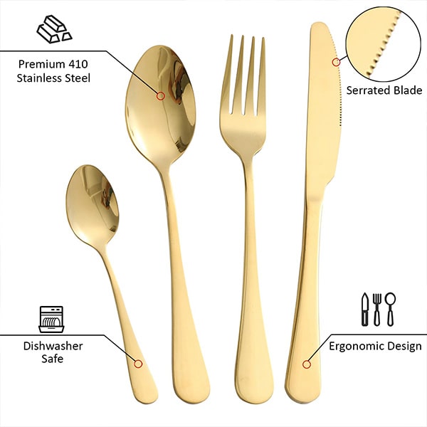 Couverts dorés LUXCUTLERY