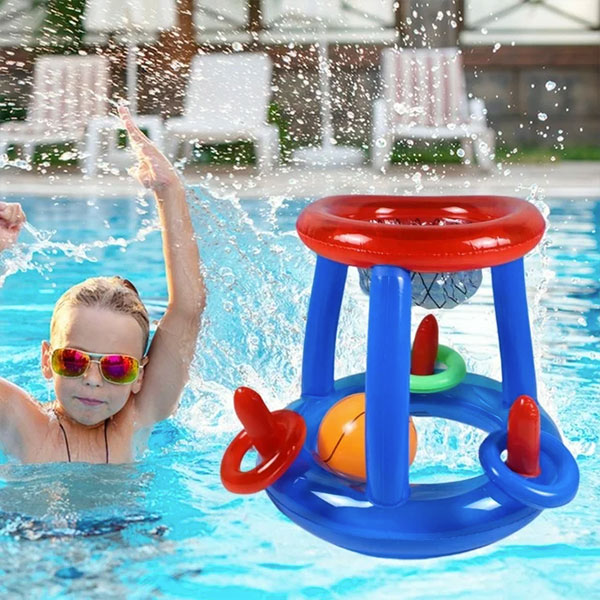 panier de basket gonflable pour piscine