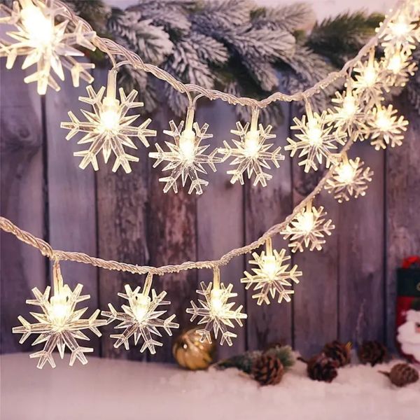 Guirlande LED flocons de neige